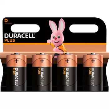Duracell Plus NEW MN1300 LR20 D-batterij alkaline 1,5 V — 4-pack