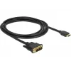 DeLOCK - Videokabel - Single Link - HDMI / DVI - DVI-D (M) naar HDMI (M) - 2 m - drievoudige isolatie - zwart - kartelmoeren