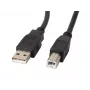 Lanberg CA-USBA-10CC-0030-BK USB-kabel 3 m USB 2.0 USB B zwart (CA-USBA-10CC-0030-BK)