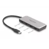 DeLOCK 64261 USB 3.2 Gen 1 Type-C hub 10000 Mbit/s zwart grijs