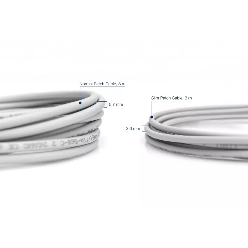 Netwerkkabel Digitus CAT 6 U/FTP slank patchkabel RJ-45 Cat6 2m grijs