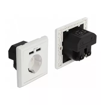 Stopcontact CEE 7/3 + USB DeLOCK 11471