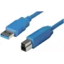 shiverpeaks BASIC-S USB 3.0-kabel, A-stekker - B-stekker 0,5 m, kabel en stekker: blauw, dubbel afgeschermd, max. (BS77030)