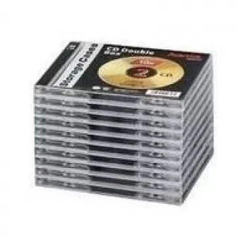 Hama CD dubbel jewel case standaard, 10-pack 2 discs transparant