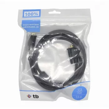 TB VGA-kabel 15M-15M 1,8 m zwart-goud (AKTBXVGAMMG180B)