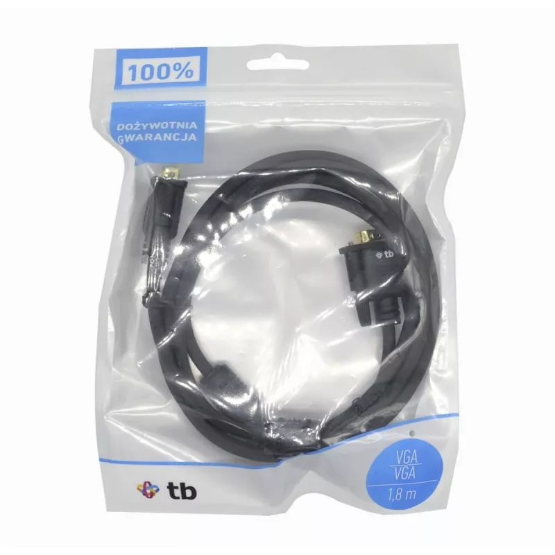 TB VGA-kabel 15M-15M 1,8 m zwart-goud (AKTBXVGAMMG180B)