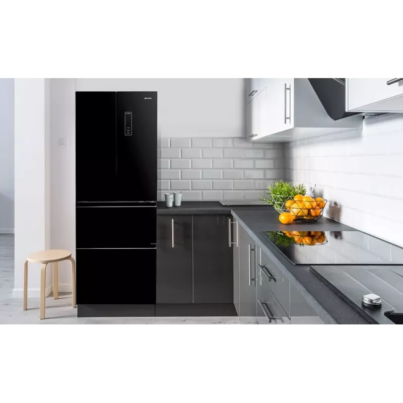 French-door koel-vriescombinatie Sam Cook PSC-WG-1020AA/B 351 l, energie-efficiëntieklasse E, zwart