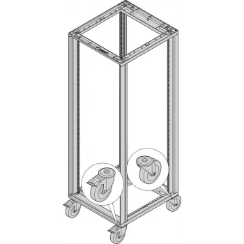 SCHROFF zwenkwielen - ZWENKWIELEN SET 400KG 125D 4X (27230069)