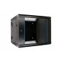 Extralink Rackmount-behuizing 6U 600x600 AZH zwart wandgemonteerd, kantelbaar