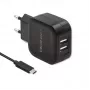 Qoltec 50188 oplader voor mobiele apparaten laptop, smartphone, smartwatch, tablet, telefoon, universeel zwart AC, DC binnen