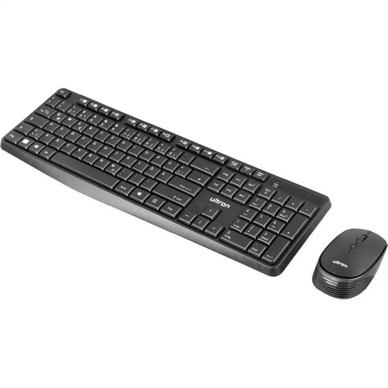 Ultron UMC300 toetsenbord-muisset – RF draadloos Duits zwart (364180)