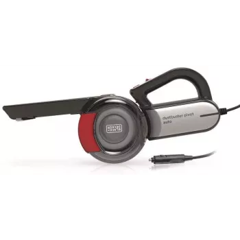 Handstofzuiger Black & Decker PV1200AV — droge stofzuiger voor bekleding, 12 V, 0,44 L, 12,5 W, 5 m kabel, grijs/rood