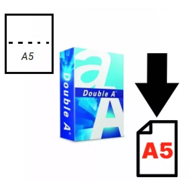 Papier Double A (A-kwaliteit), A5, 80g, 500 vel