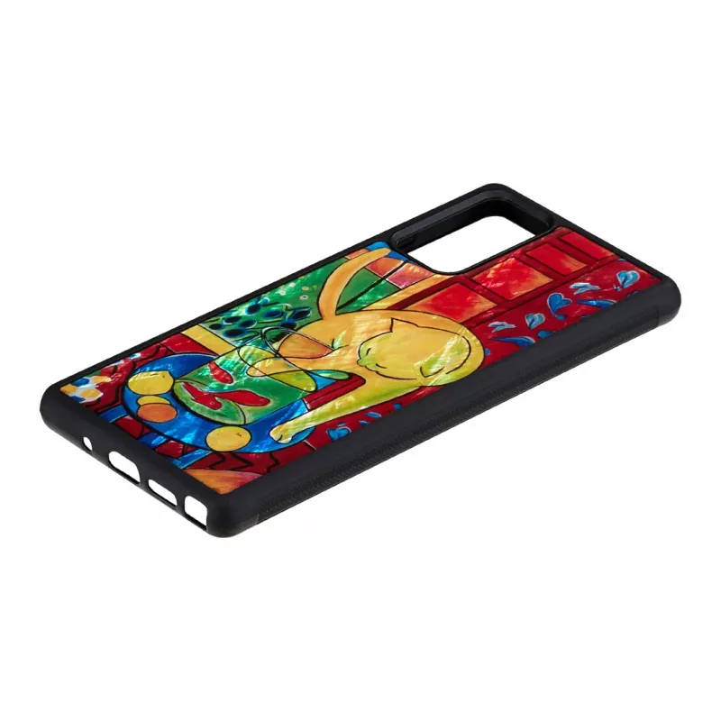 Hoesje iKins voor Samsung Galaxy Note 20 met rood kat-en-visdesign