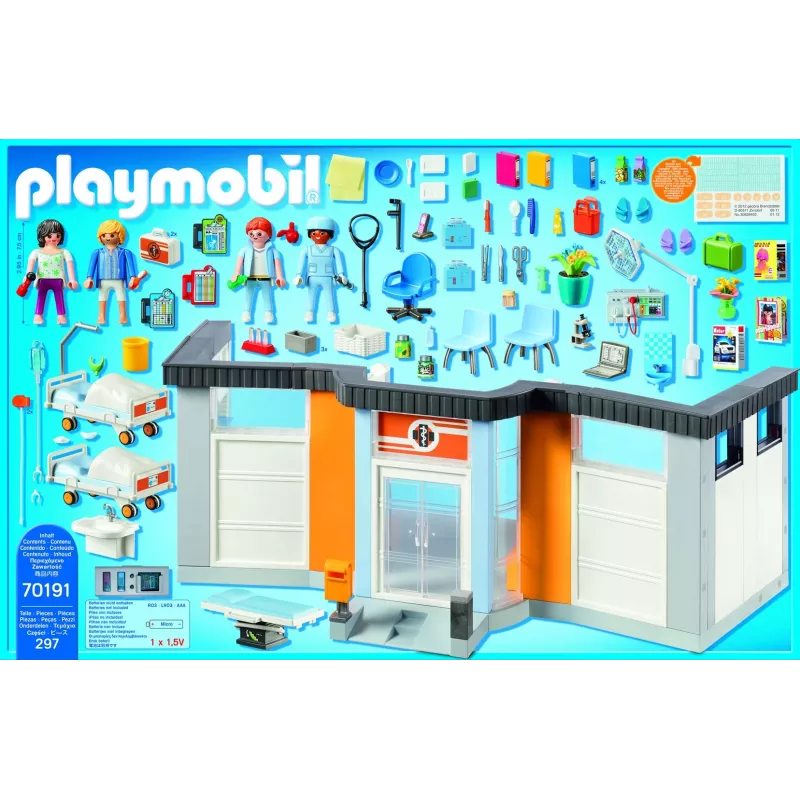Speelgoedfiguur Playmobil 70191 ingerichte ziekenhuisvleugel 297 onderdelen