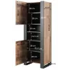 WOOD stellingkast 65x40x170,5 Wotan-eiken + antraciet
