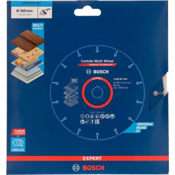 Doorslijpschijf Bosch EXPERT Carbide MultiWheel 180 mm Ø, boring 22,23 mm