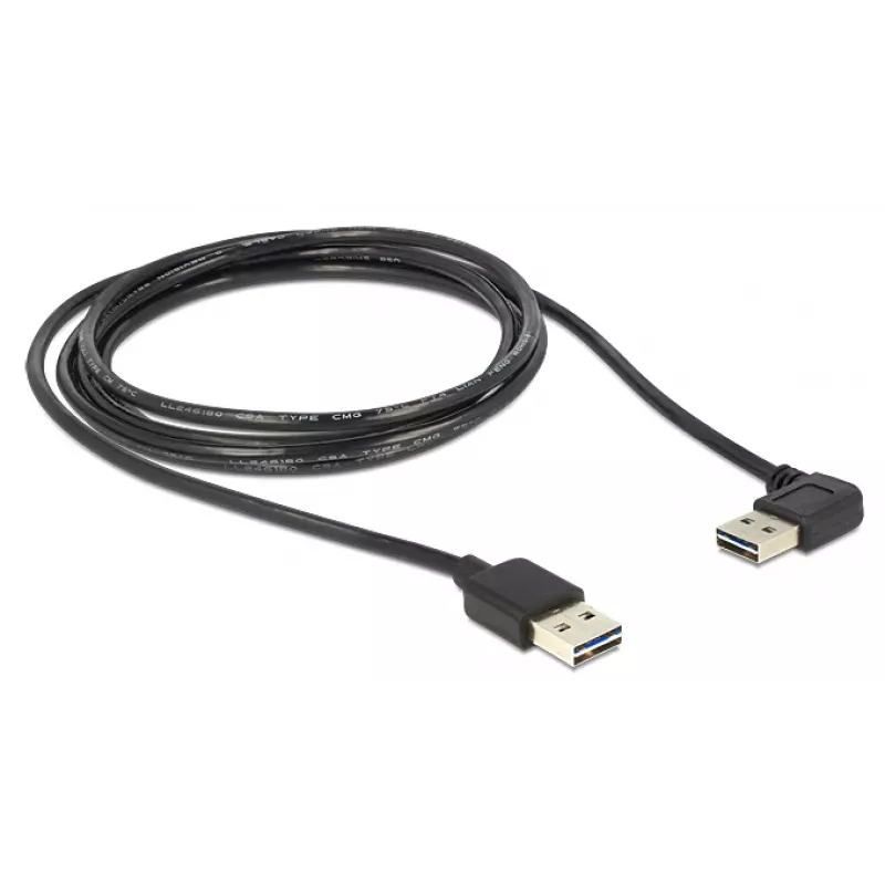 USB-kabel DeLOCK 5m USB 2.0 A m/m 90°