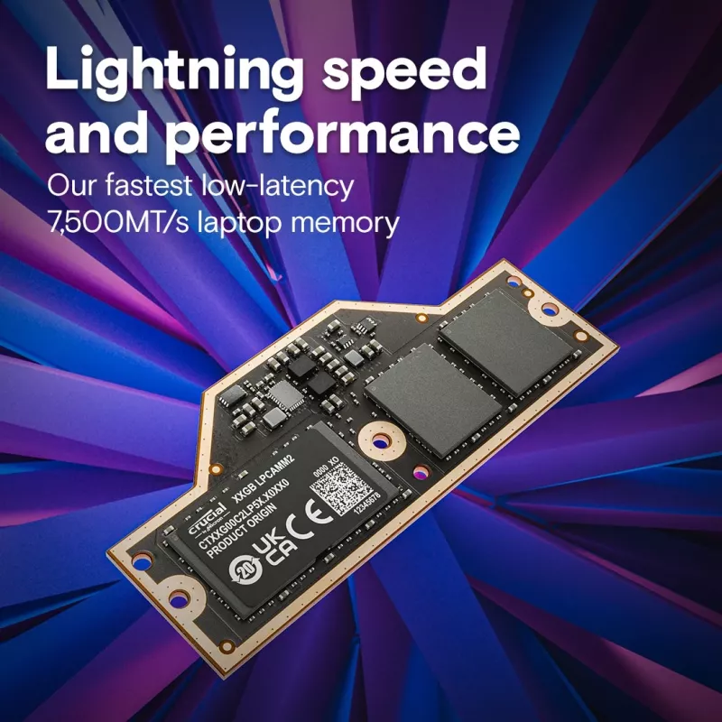 Notebookgeheugen DDR5 LPCAMM2 64GB/7500 LPDDR5X