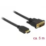 Videokabel-adapter DeLOCK 85656 5 m HDMI Type-A DVI zwart