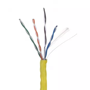 Netwerkkabel LANBERG LCU6-10CC-0305-Y U/UTP Cat6 305 m geel, 23 AWG, 250 MHz