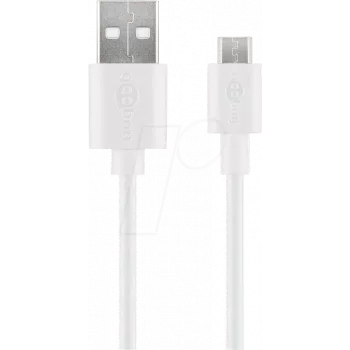 Goobay Micro-USB laad- en synchronisatiekabel, 2 m – voor Android-apparaten (38666)