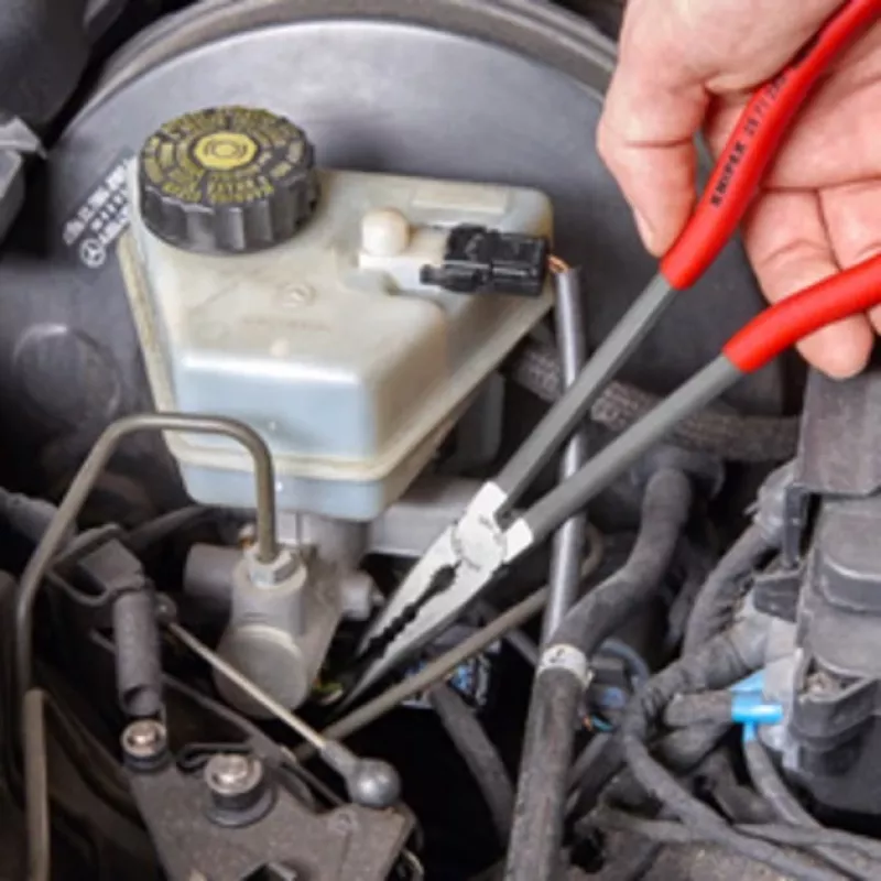 KNIPEX lange punttang met dwarsprofielen