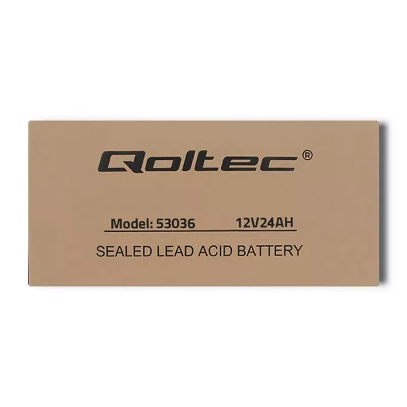 Qoltec 53036 AGM-batterij | 12V | 24Ah | max 360A