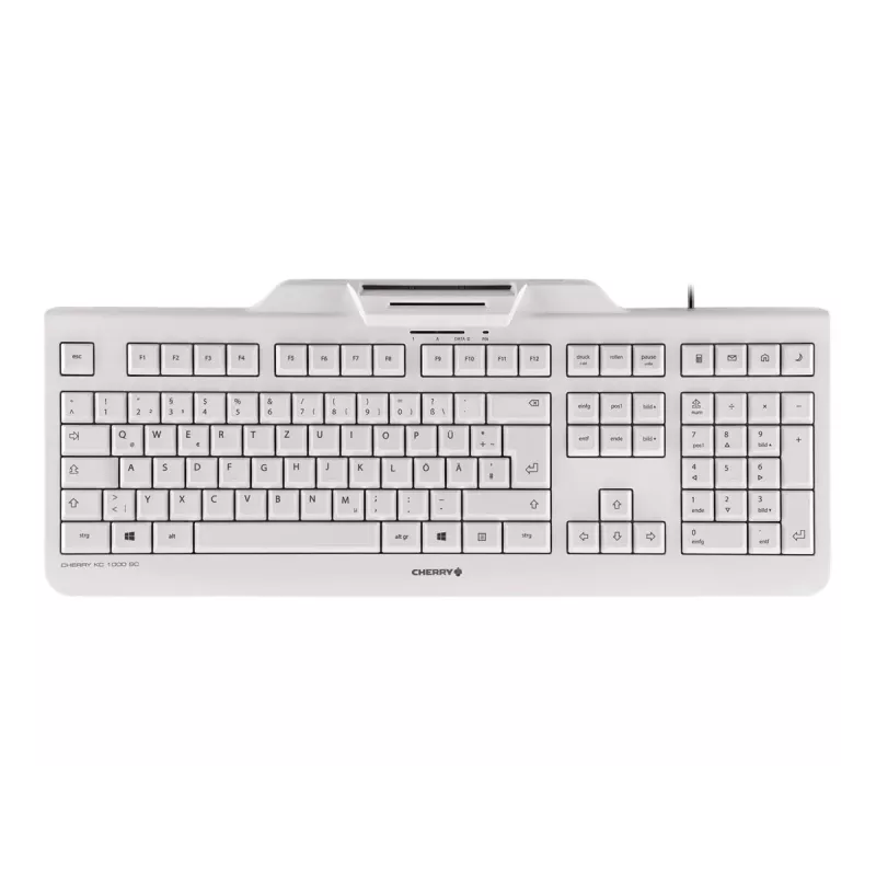 CHERRY KC 1000 SC bedrade smartcard-toetsenbord lichtgrijs USB QWERTY UK