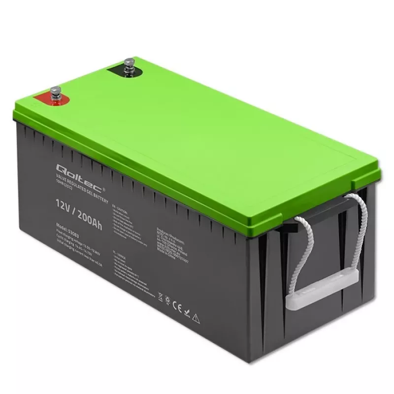 Qoltec batterij Gel | 12V | 200Ah | GEL | 59,5 kg