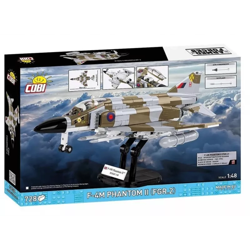 Cobi Blocks F-4M Phantom II militair vliegtuigmodel, 728-delige constructieset
