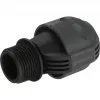 Sprinklersysteem verbinder 25 mm > 1, zwarte verbinder/grijs