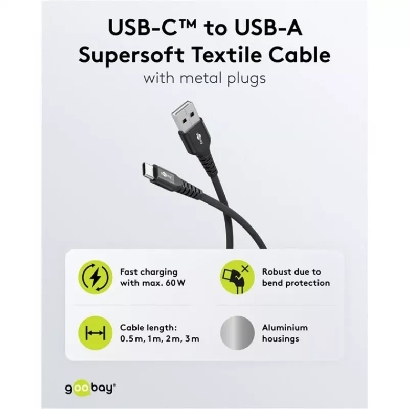Goobay 74528 USB-kabel zwart