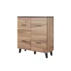 Cama sideboard LOTTA 110 4D wotan eiken + mat zwart