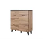 Cama sideboard LOTTA 110 4D wotan eiken + mat zwart