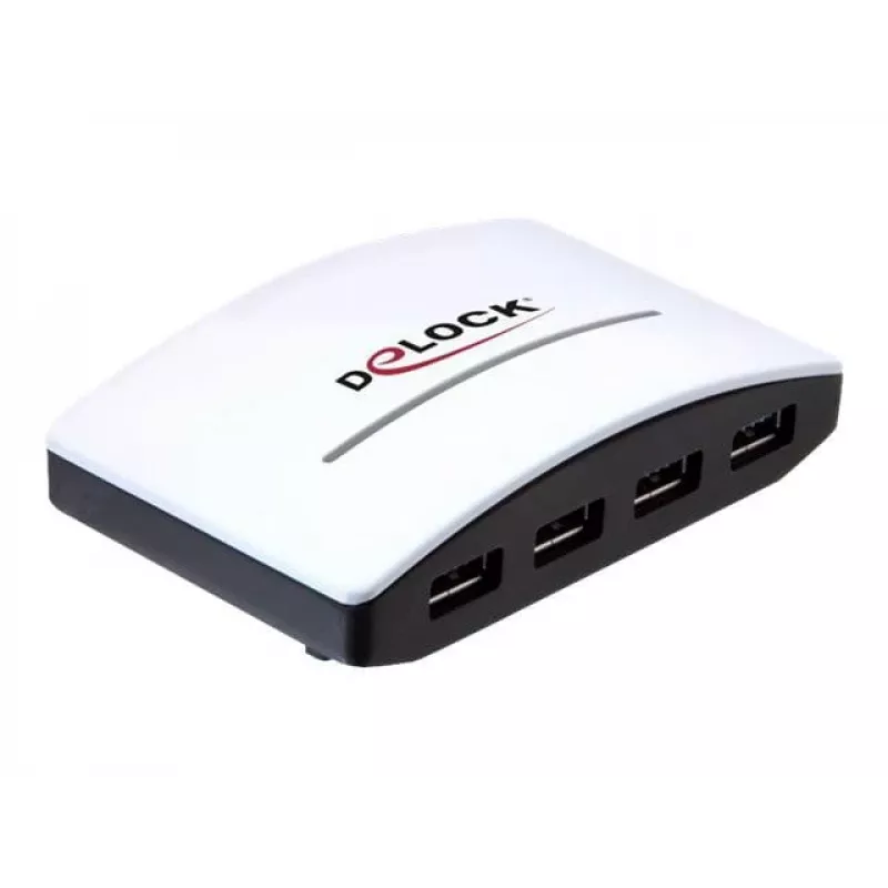 USB-hub DeLOCK 4 poorts 5000 Mbit/s zwart wit