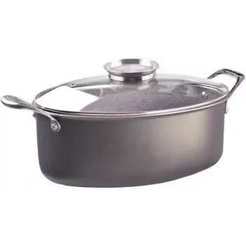 Stoofpan Pensofal Invictum Professional ovaal 32 cm met 2 handgrepen en glazen deksel