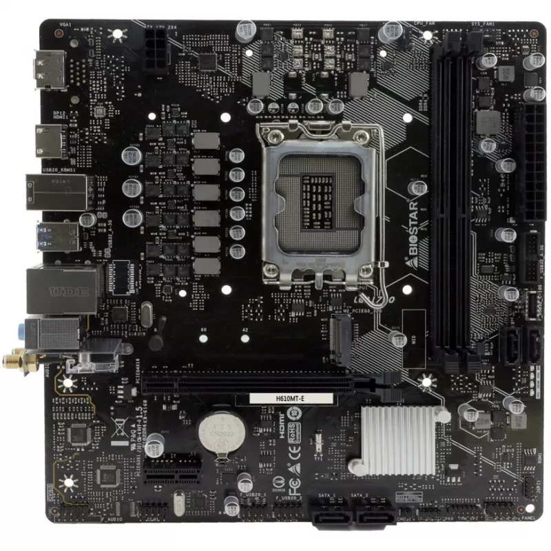 Biostar H610MTE DDR4 LGA1700 Micro-ATX moederbord