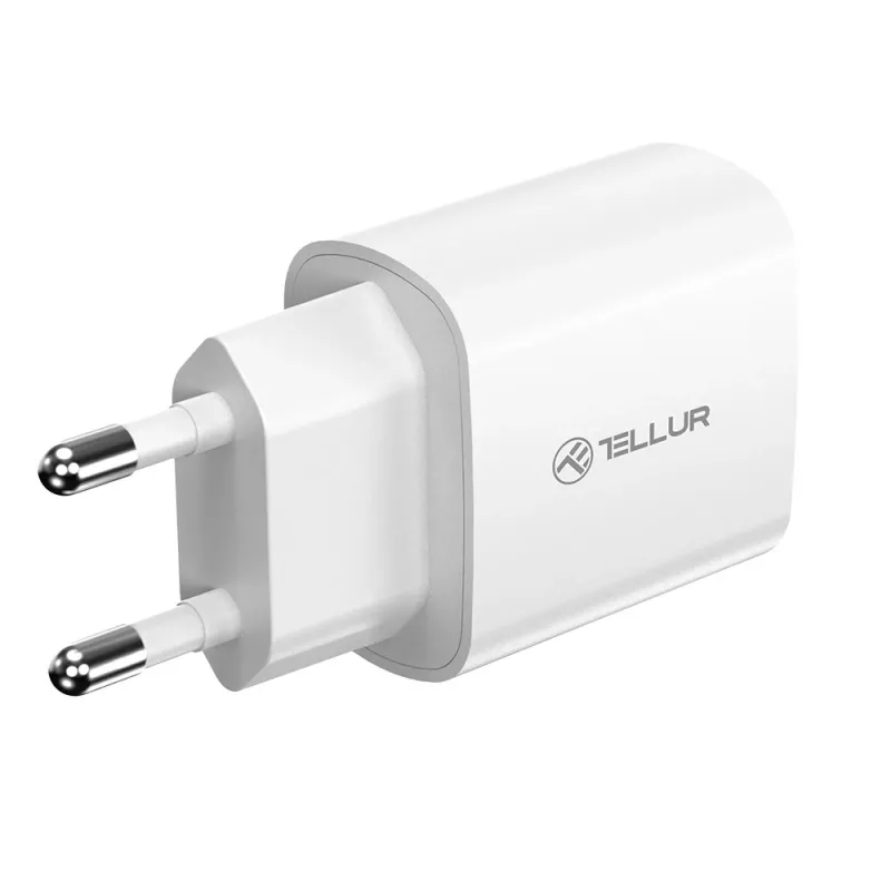 Wandlader Tellur TLL151421 20W USB-C PD snelladen voor telefoons en tablets