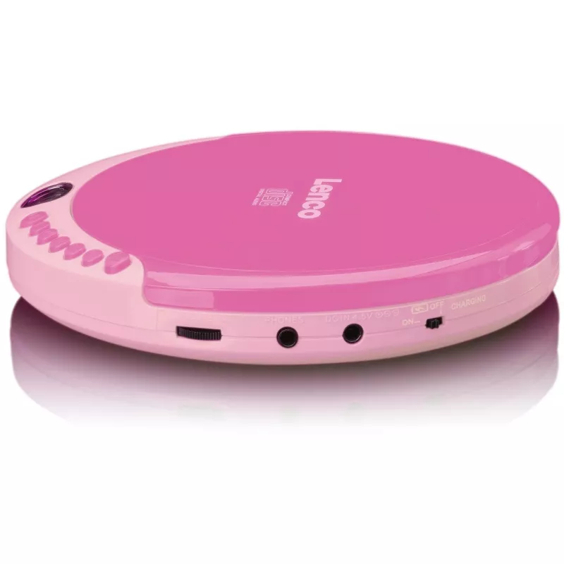 Draagbare cd-speler Lenco CD-011 roze
