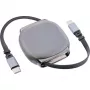 USB-C-kabel InLine 35850, 100W Power Delivery, 0,80 m, zwart/grijs