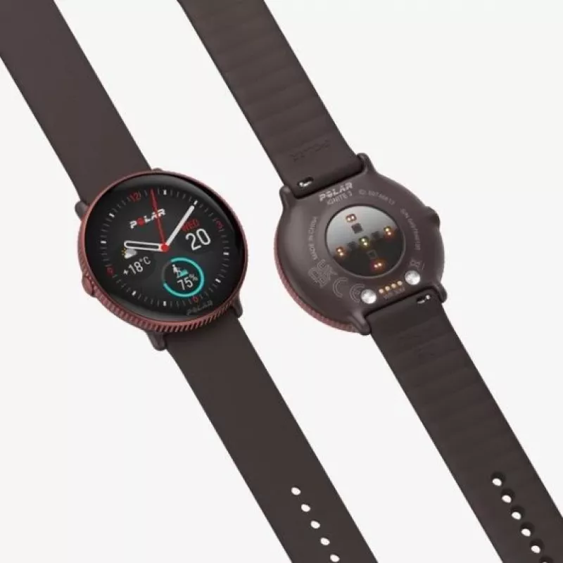 Polar Ignite 3 titanium bruin leer M/L