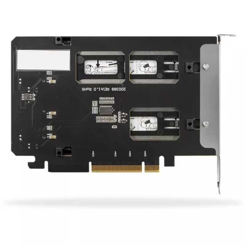 Mobiel opslagrack RAIDSONIC ToughArmor MB842MP-B — 2 verwisselbare bays voor M.2 NVMe, PCIe 4.0 x16