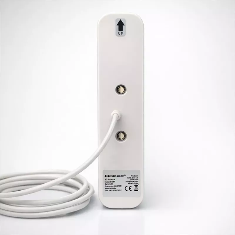 Externe 4G/5G LTE-antenne QOLTEC 9 dBi, N-bus, 3 m kabel