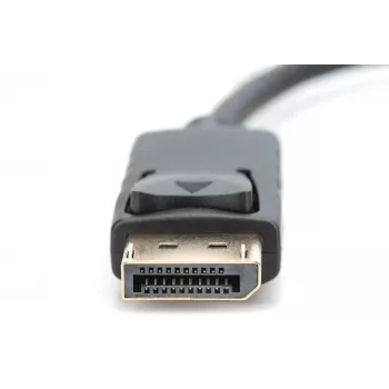 DIGITUS adapter, DisplayPort stekker - HDMI A bus DisplayPort standaard 1.1a, UL20276 gecertificeerd, AWG28 (DB-340400-001-S)
