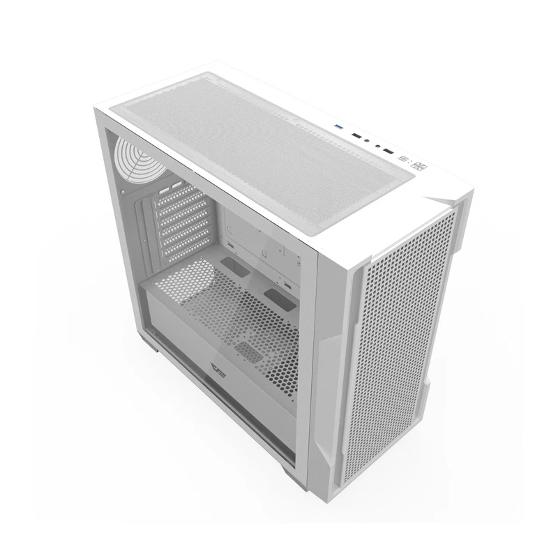 Darkflash DS900 Mesh pc-behuizing zonder ventilatoren (wit)