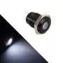 Verlichte vandalismebestendige drukknop Lamptron LAMP-SW2004-H, zwart polycarbonaat, witte punt