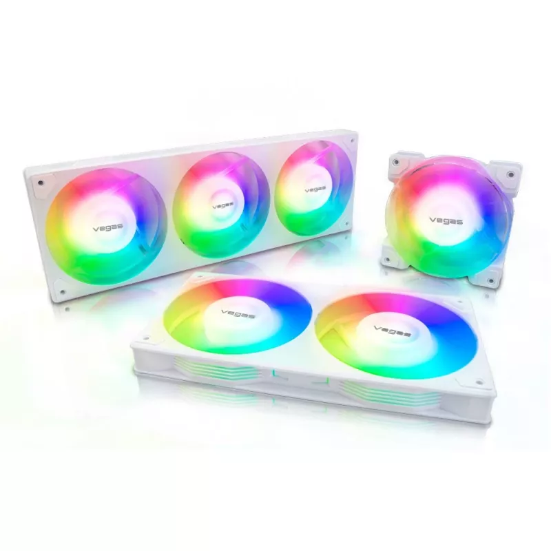 AKASA VEGAS A12 120mm ARGB behuizingsventilator - wit