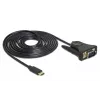 Delock 62964 USB-C naar serieel DB9 RS-232-adapter, 1,8 m, zwart