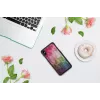Beschermhoes iKins voor iPhone XS Max – waterbloemen-design, zwart